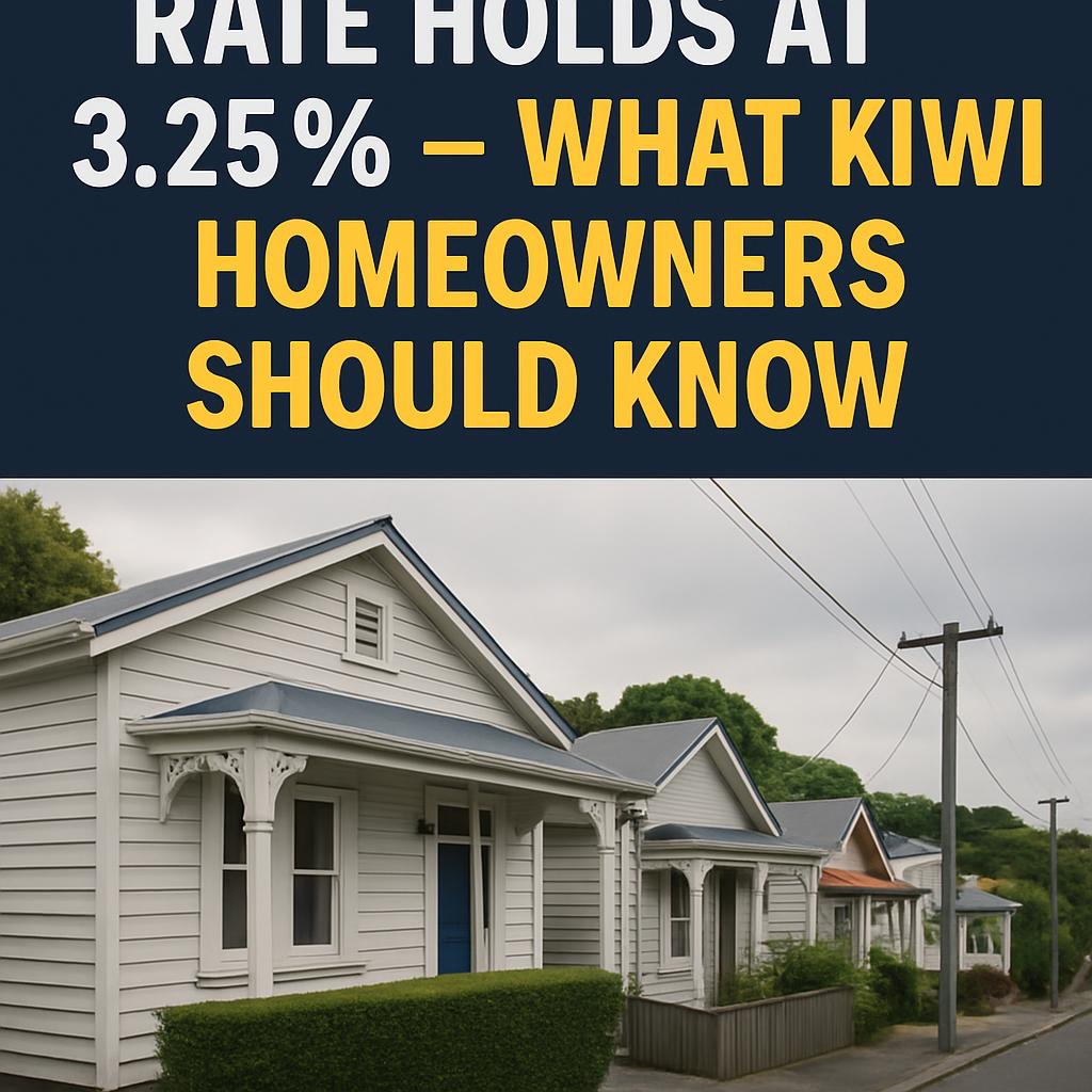 🏦 NZ OCR Update: Rate Holds at 3.25% — What Kiwi Homeowners Should Know