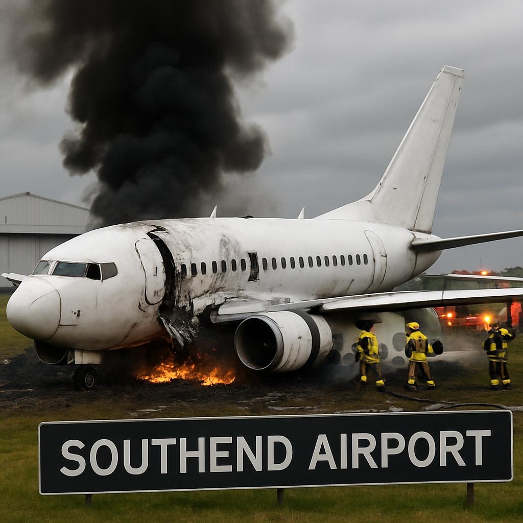 Plane Crashes at Southend Airport, UK – Massive Fireball Erupts