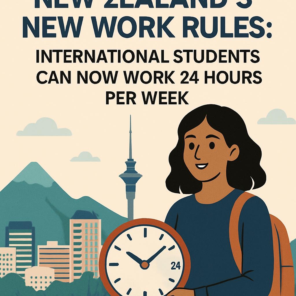 New Zealand’s New Work Rules: International Students Can Now Work 24 Hours Per Week